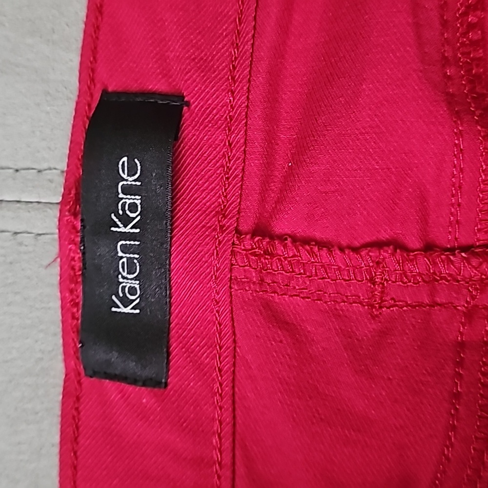Karen Kane Raspberry Colored Hig Rise Skinny Jeans - Picture 4 of 8
